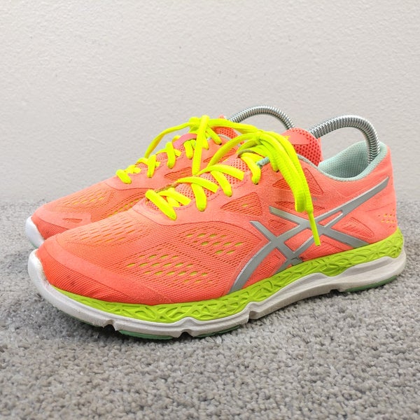 Asics 33 FA Womens Size 8.5 Running Shoes Low Top Sneakers Coral Orange Lace Up