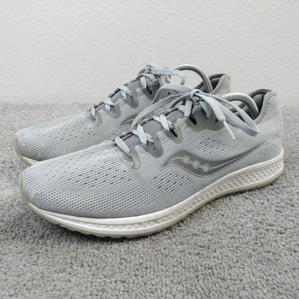 Saucony VersaFoam Flame Mens Size 11 Running Shoes Gray Mesh Sneakers Low Top
