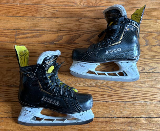 Bauer Supreme S29 Big Kids Hockey Skates Regular Width Intermediate Size 5D shoes size 6 (Used)