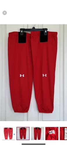 Under Armour New Medium Red Pro Stock Senior Hockey Socks