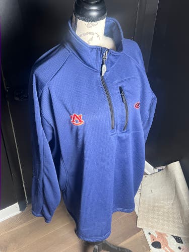 Drake Waterfowl Auburn Tigers 1/4 Zip Pullover Sweater Mens Size XL