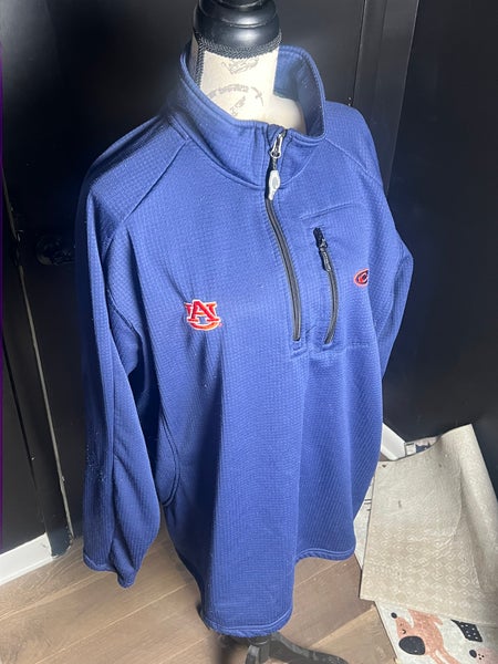 Drake Waterfowl Auburn Tigers 1/4 Zip Pullover Sweater Mens Size XL