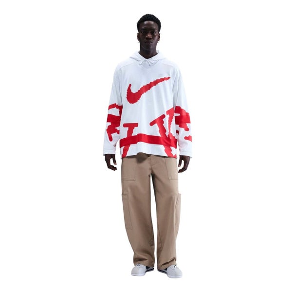 NIKE SPORTSWEAR CLUB HOCKEY JERSEY_WHITE/UNIVERSITY RED HV1137-100 Men's M New