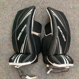 Black Small Junior Bauer Vapor X2.7 Goalie Leg Pads (Used)