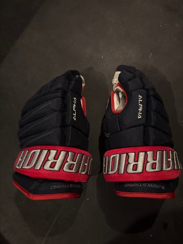 Blue Jackets Bjorkstrand Warrior Alpha Gloves 13" Pro Stock (New)