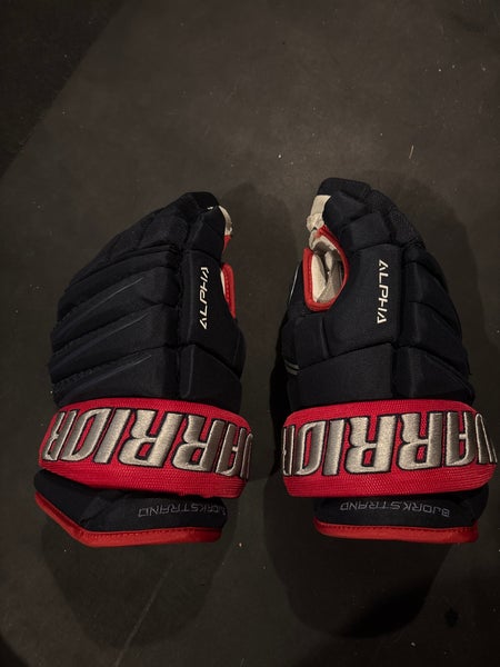Blue Jackets Bjorkstrand Warrior Alpha Gloves 13" Pro Stock (New)