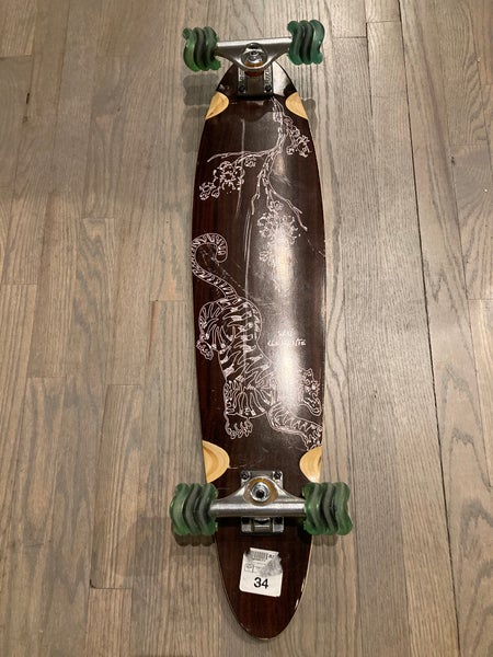 San Clemente Tiger and Lily 34" Pintail Longboard