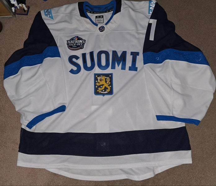 Ukko-Pekka Luukkonen Finland Four Nations Face Off Game Issued Goalie Jersey
