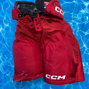 Red Junior Medium CCM Tacks AS 580 Hockey Pants (Used)