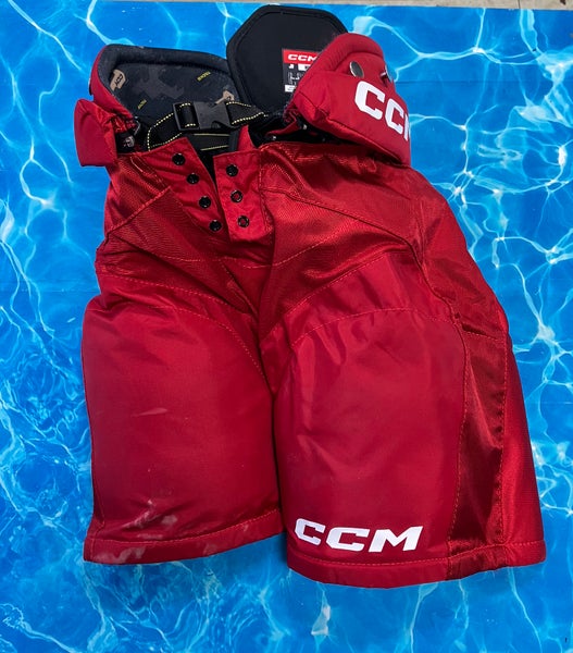 Red Junior Medium CCM Tacks AS 580 Hockey Pants (Used)