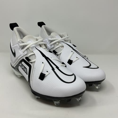 Nike Alpha Menace Pro 3 Detachable Football Cleats DR5662-100 Men size 10 White Black