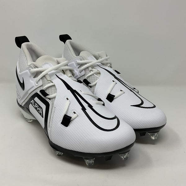 Nike Alpha Menace Pro 3 Detachable Football Cleats DR5662-100 Men size 10 White Black