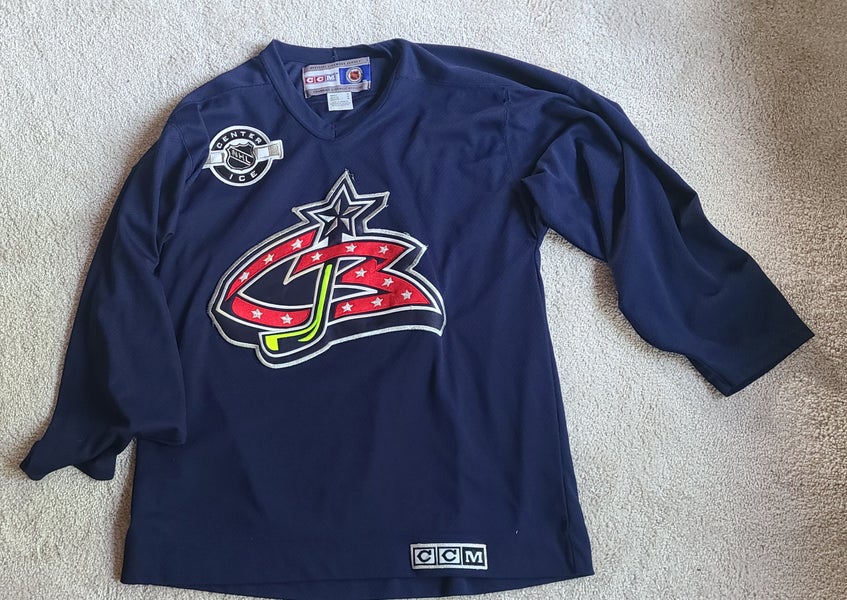 Blue Medium Blue Jacket's Men's CCM Jersey (Used)