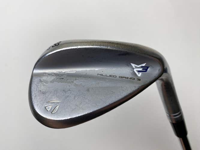 Taylormade Milled Grind 3 Raw Chrome Lob Wedge LW 58*12 LZ X-Stiff Steel Mens RH