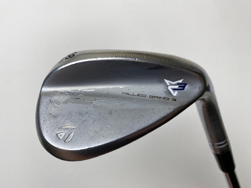 Taylormade Milled Grind 3 Raw Chrome Lob Wedge LW 58*12 LZ X-Stiff Steel Mens RH