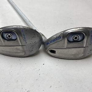 Cobra King F6 4 & 5 Hybrid Set 23.5* 26.5* Red Tie HQ4 Ladies RH Undersize Grips