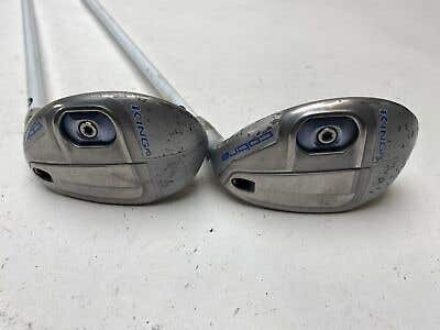 Cobra King F6 4 & 5 Hybrid Set 23.5* 26.5* Red Tie HQ4 Ladies RH Undersize Grips