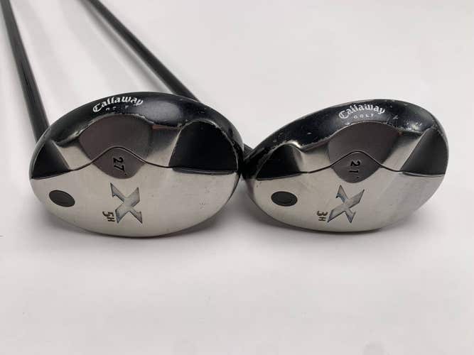 Callaway X 3 & 5 Hybrid Set 21* 27* 55g Ladies Graphite Womens RH