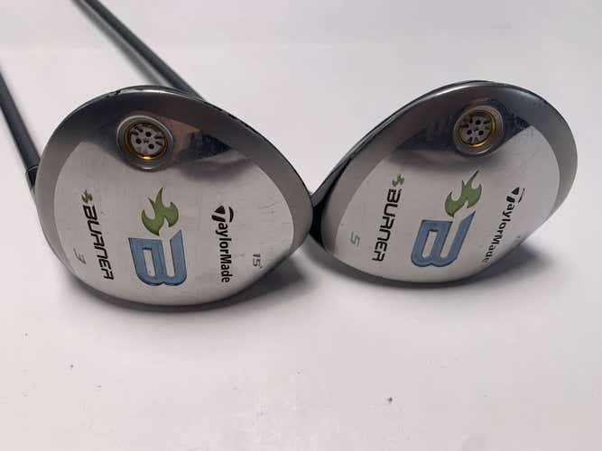 TaylorMade Burner 2008 3 & 5 Fairway Wood Set 15* 18* REAX 49g Ladies RH