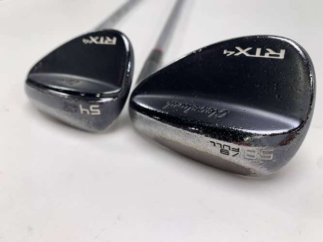 Cleveland RTX 4 Black Satin Wedge Set 54* 10| 58* 9 TT DG Tour Issue Mens RH