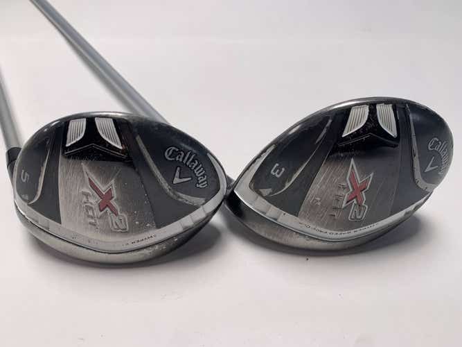 Callaway X2 Hot 3 & 5 Fairway Wood Set 15* 18* Aldila Ladies Graphite Womens RH