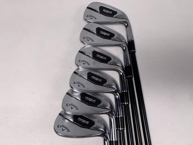 Callaway Rogue ST Pro Iron Set 5-PW Dynamic Gold S300 Black 105g Stiff RH