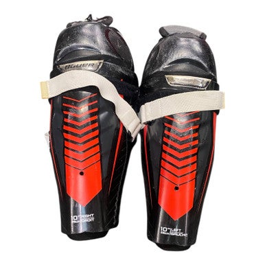 Used Bauer Junior Shin Guards Black 10" 11375-S000369171