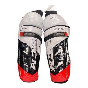 Used CCM JETSPEED FT 485 Intermediate Shin Guards White 11" 11375-S000370645