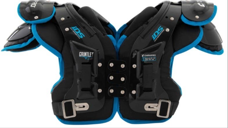 Champro Gauntlet II Football Shoulder Pads XL Black Adult Pads Open Box FSPG2XL
