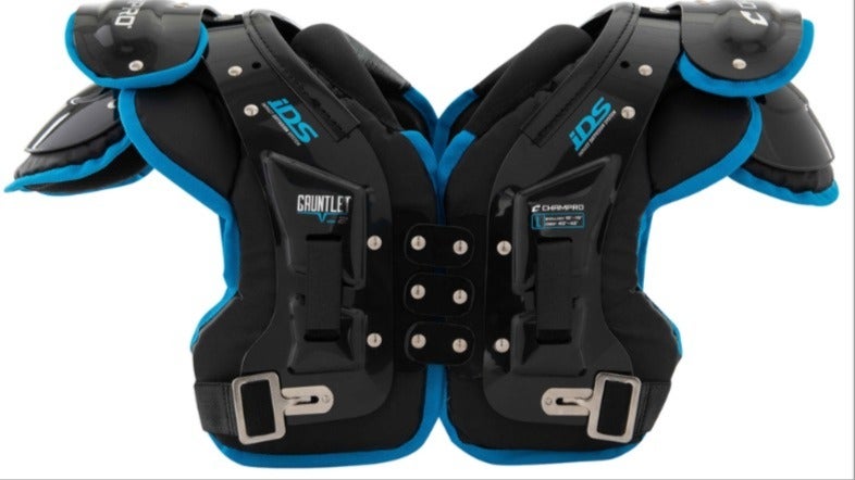 Champro Gauntlet II Football Shoulder Pads XL Black Adult Pads Open Box FSPG2XL