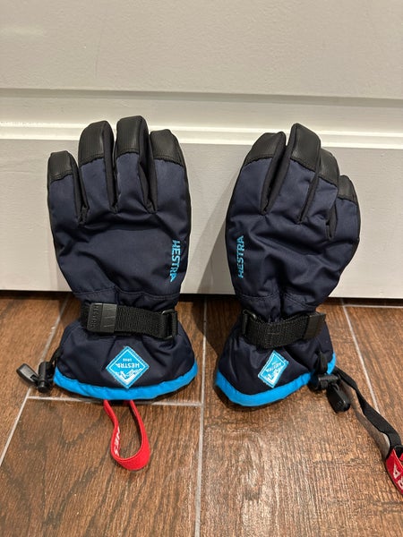 Blue and black Youth/Kids Hestra Gloves - Size 5 (Used)