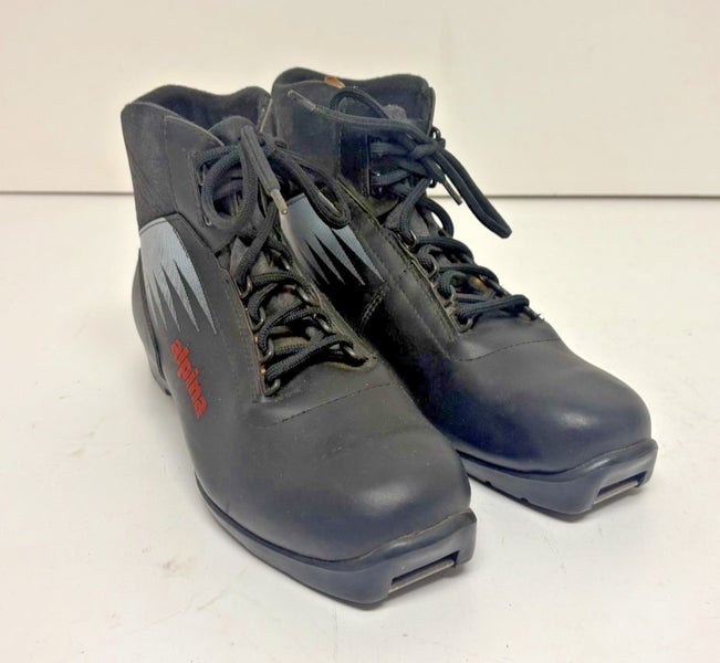Alpina NNN 102 Black NNN-II Cross Country Ski Boots EU 42 US Men's 9 EXCELLENT