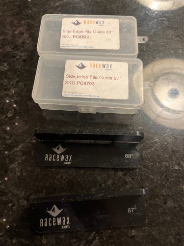 Two racewax Side Edge File Guide 88 / 2 Degree and 87/3 degree