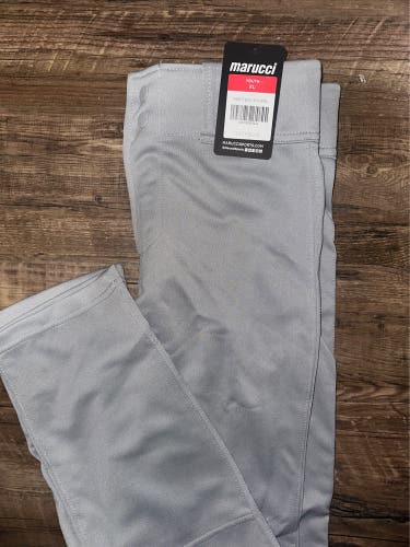 Marucci Excel Double Knit Game Pants, Gray, Youth Large (New)