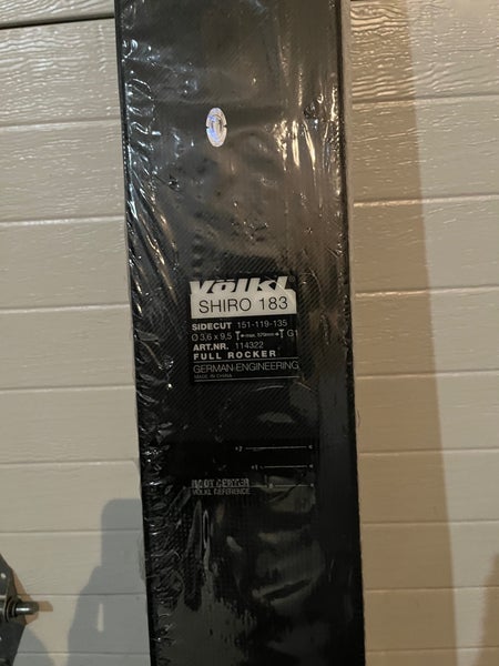 Men's 2015 Powder 183 cm Volkl Shiro Skis Without Bindings (New)