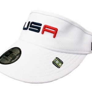 NEW Men's New Era White 2023 Ryder Cup Practice Rounds Adjustable Golf Visor