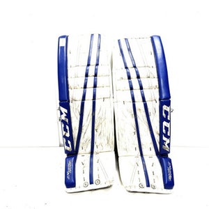 Used CCM EXTREME FLEX 860 34+2 Goalie Leg Pads Senior White 34" 11860-S000298146