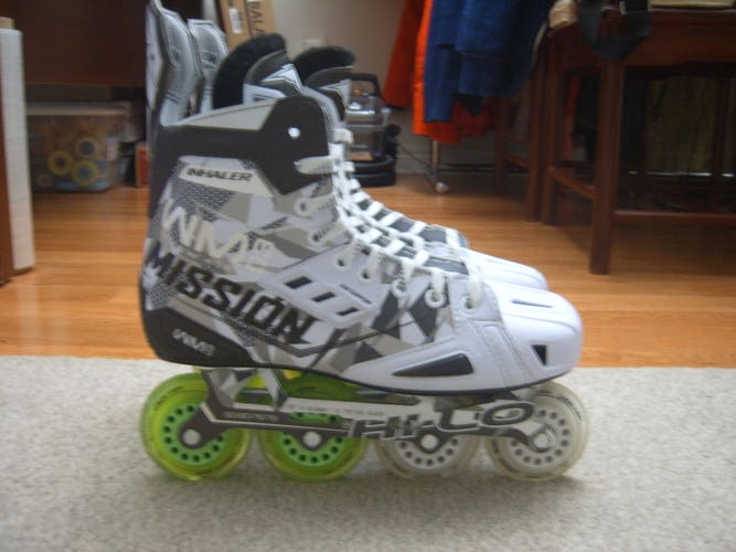 Old Stock Mission Inhaler WM03 Roller/Inline Hockey Skates Size US 9.5E