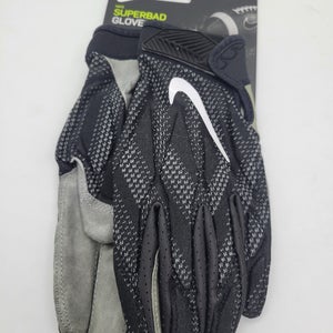 NWT nike NFL Superbad 4.5 black Knit WR/TE Football Gloves PGF764-017 Size large