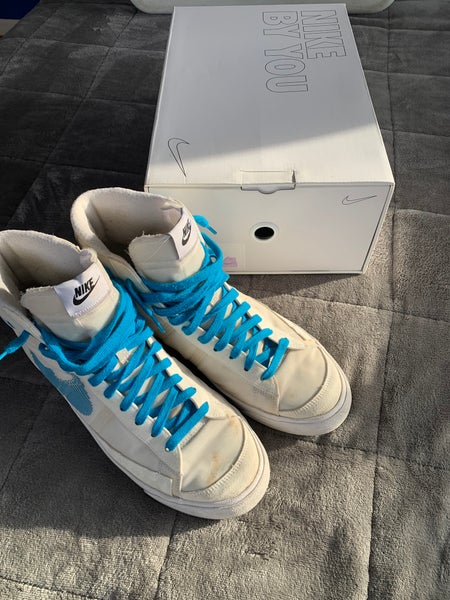 White/Blue Nike Blazer Unisex Size M 11.5
