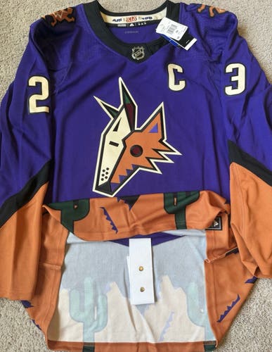 NWT Arizona Coyotes Adidas Ekman-larsson Reverse Retro 1.0 Jersey 56 Purple C