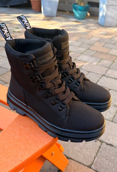 Women's Dr. Martens "Combs" Poly Casual Black Boots - US Size 8 NEW WITHOUT BOX