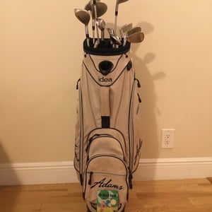 Adams Ladies Idea Full Set (D, 3W, 5W, 7W, 5H, 6H, 7-PW-SW)UL Graphite& Cart Bag