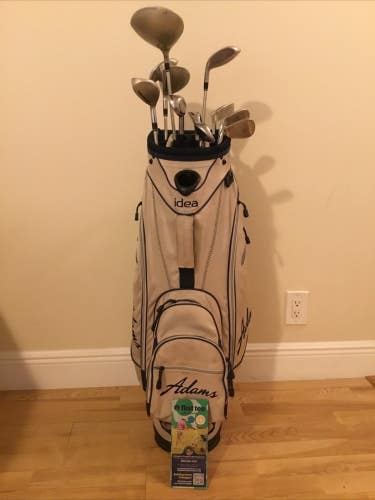 Adams Ladies Idea Full Set (D, 3W, 5W, 7W, 5H, 6H, 7-PW-SW)UL Graphite& Cart Bag