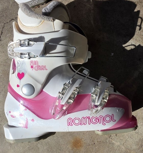 Mondo 20 & 20.5 Kid's Rossignol Fun Girl Ski Boots (Used)