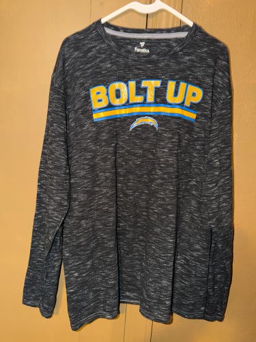 Fanatics NFL Los Angeles Chargers Bolt Up Long Sleeve Graphic T Shirt Men XL