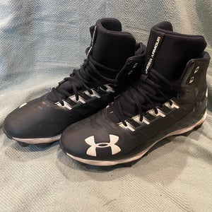 Black Men's Size M 9.5 (W 10.5) Under Armour  Lacrosse (Used)