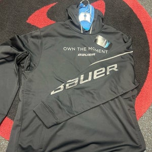 $99 Bauer Own The Moment Hockey Hoodie Sweatshirt Mens Senior XXL Black