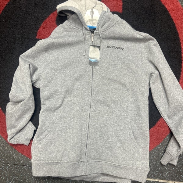 $79 Bauer Full Zip Hockey Hoodie Sweatshirt Mens Senior XXL Gray