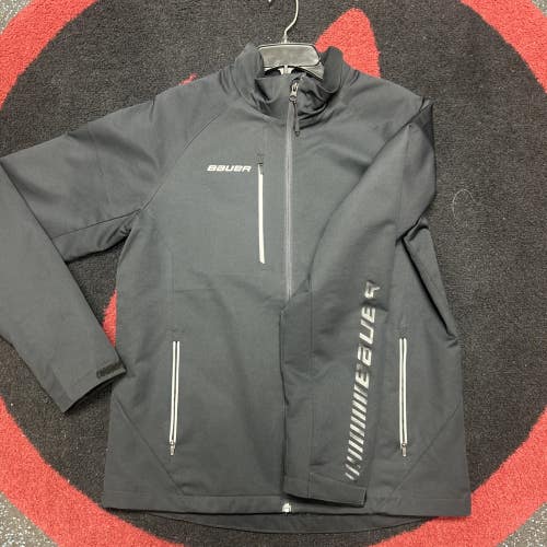 $99 Bauer Full Zip Hockey Team Jacket Mens Senior Small Black
